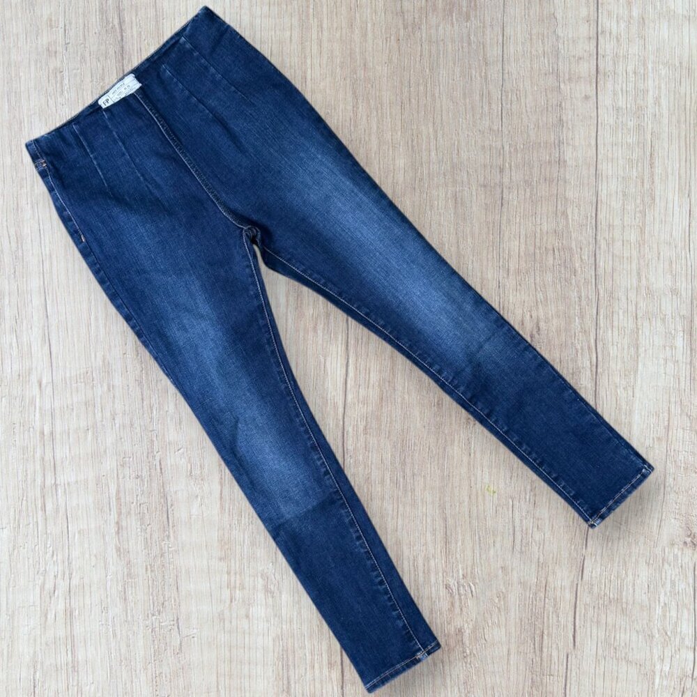 WE THE FREE People Side Zip Flat Front Stretch Denim Skinny Jeggings Jeans 26